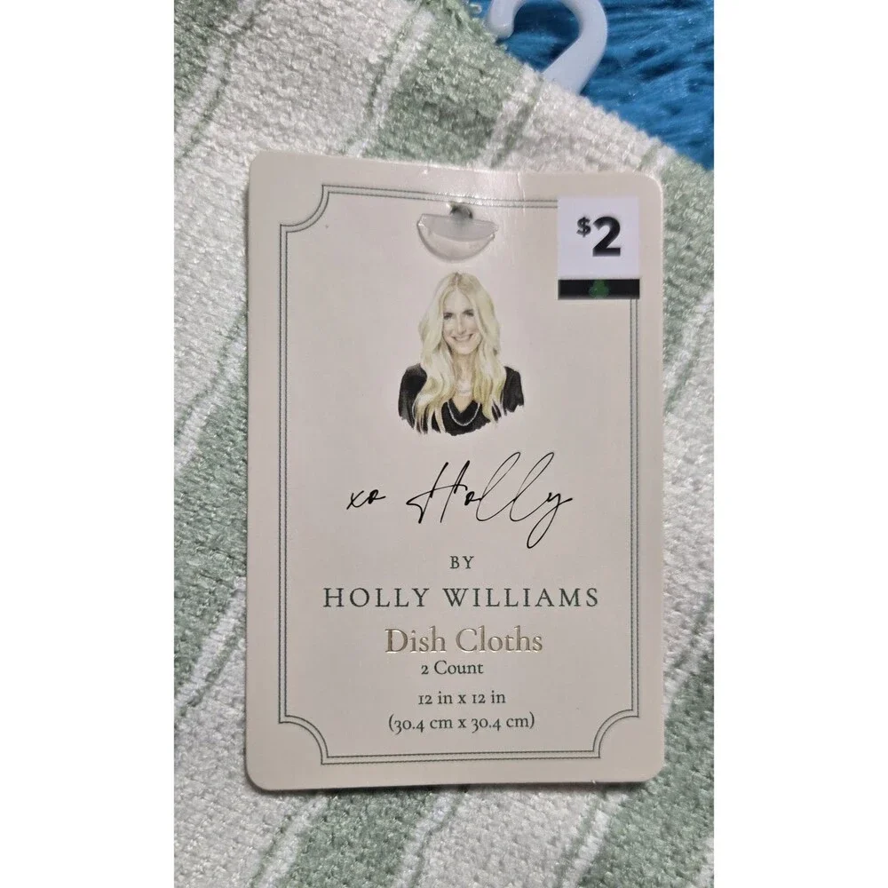 Holly Williams PEVA Tablecloth & 2ct Dish Cloth Bundle Dollar General Collection